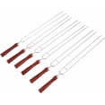 thumbnail image 4 of Varillas para Asar Malvaviscos, Pinchos de Acero Inoxidable para Brochetas, Brochetas para Asador con Cepillo, Brochetas de Acero Inoxidable con Mango para Parrilla, Cocina, 4 of 4