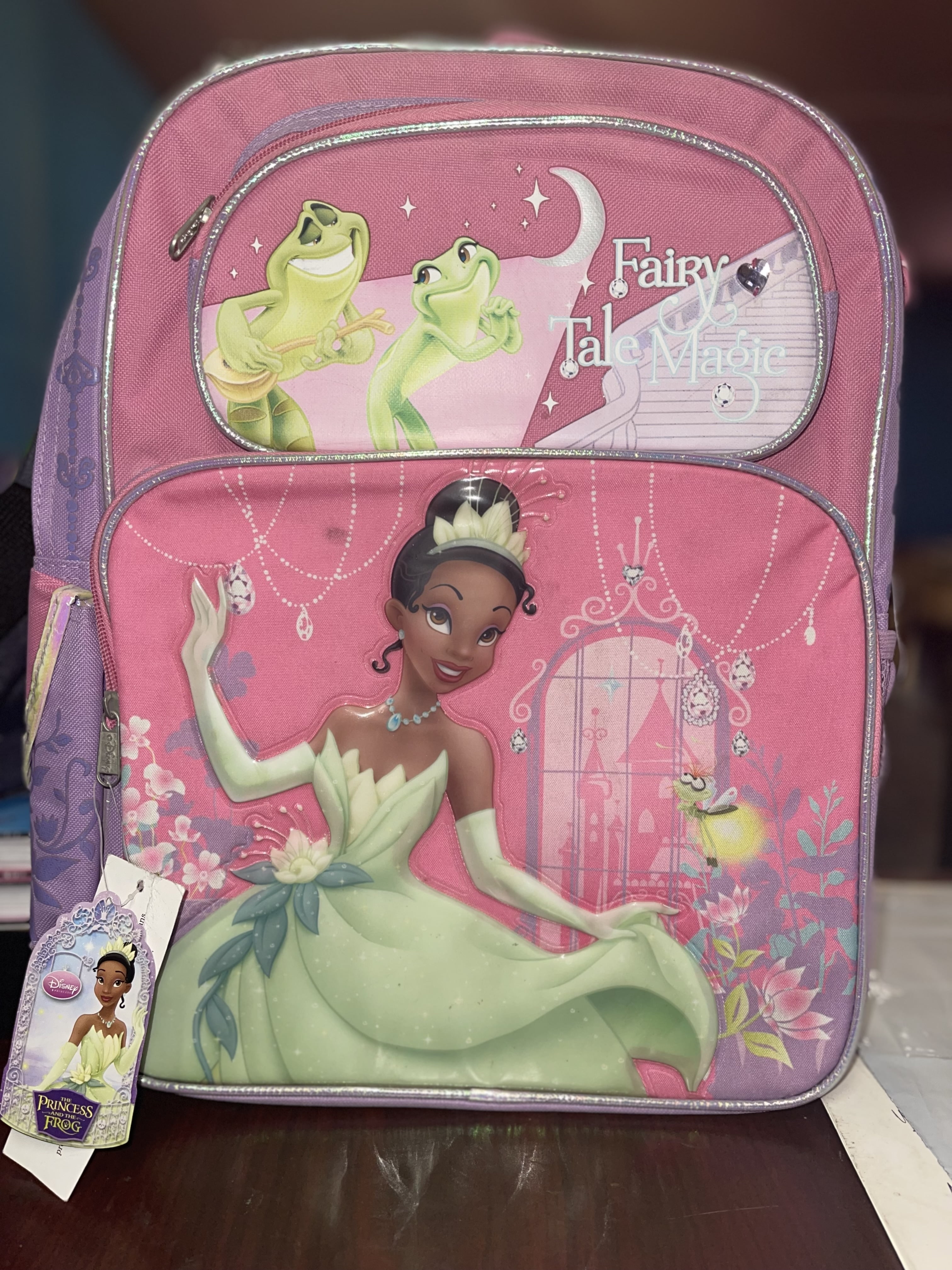 Disney Girl's Princess Tiana 16-Inch Backpack With Matching Lunch Bag ...