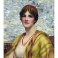 thumbnail image 2 of William Clarke Wontner 12x14 Gold Ornate Wood Frame and Double Matted Museum Art Print Titled - Leonora, 2 of 4