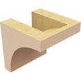 thumbnail image 5 of 4"W x 4"D x 4"H Wide Huntington Rough Cedar Woodgrain TimberThane Corbel, Primed Tan, 5 of 6