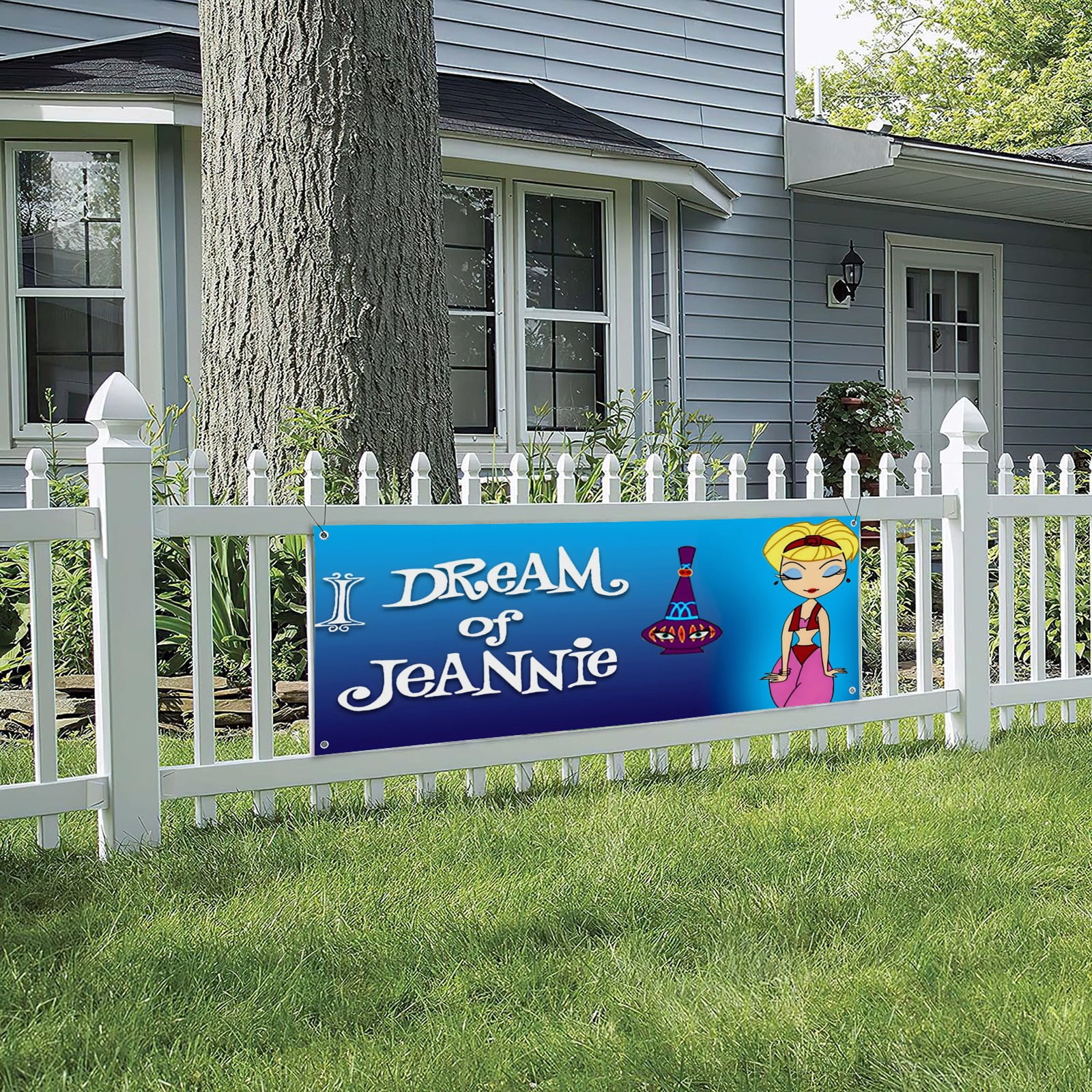 I Dream of Jeannie-Theme Backdrops Banner Birthday Party Decor Supplies Personalized Party Backdrop Decoration,5x3ft（150x90cm）