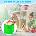 thumbnail image 4 of 12 Pcs Cube Storage Bin 11'' Collapsible Storage Cubes Foldable Cube Storage Organizer Bins Fabric Bins Storage Basket Fabric Cubby Boxes for Shelf Closet (Sky Blue, Green, Yellow, Dark Blue), 4 of 14