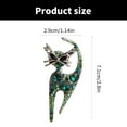 thumbnail image 5 of AOOOWER Sparkling Rhinestones Cats Brooch Pin Animal Shaped Lapel Badge Enamel Breastpin Accessory for Parties and Daily Wear, 5 of 10