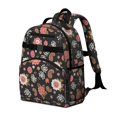 thumbnail image 2 of Pioneer Flower Floral Print Pattern Backpack for School, Cute School Bag with Adjustable Shoulder Straps and Padded Back, 15.25"x11.5"x5.25", 2 of 5