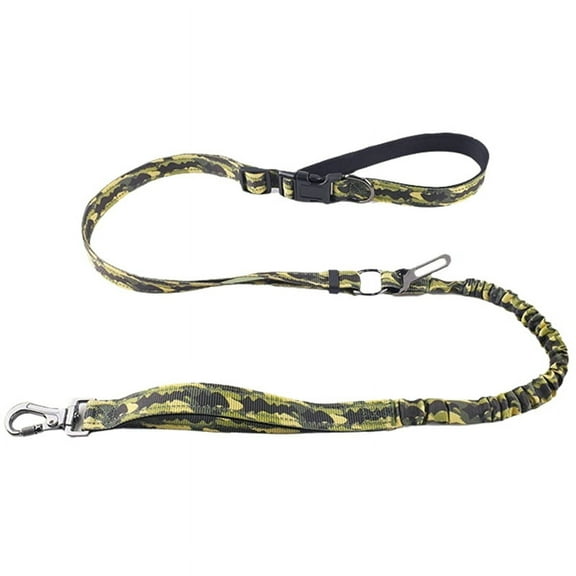 Pet Dog Explosion-Proof Leash Waist Crossbody Free Hands Green Camouflage