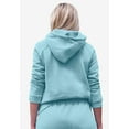 thumbnail image 2 of ellos Women's Plus Size Hooded Fleece Sweatshirt - 34/36, Aqua Sky, 2 of 3