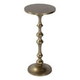 thumbnail image 1 of Beaumont Lane Transitional 10"W Round Metal Pedestal End Table in Gold, 1 of 4
