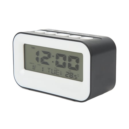 NFTIGB LCD Kids Alarm Clock with Backlight, Birthday Reminder, Musical Alarms, and Snooze Function