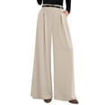 thumbnail image 1 of Pantalones Palazzo de Pierna Ancha PRETTYGARDEN para Mujer Color Albaricoque Talla XL, 1 of 8