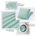 thumbnail image 4 of Nestl Velvet Throw Pillow Covers Solid Rectangle Soft Decorative Pillow Cover for Sofa, 12" x 20", Mint, Pack of 4, 4 of 8
