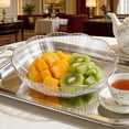 thumbnail image 4 of Coffee Table Tray Plastic Beige 7.9 Inch Round Decorative Tray for Living Room Coffee Table Candy Snack Fruit Serving, 4 of 7