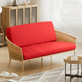 thumbnail image 4 of Twin Size 39"x75"Solid Futon Cover Mattresses Slipcover Fit 6"- 8", Red, 4 of 9