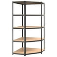thumbnail image 5 of vidaXL 5-Layer Shelves 4 pcs Anthracite Steel&Engineered Wood, 5 of 5