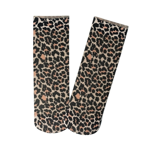 KCAHPAN Fashion Snakeskin Leopard Print Ankle Socks Women's Summer Ultrathin Silk Socks