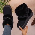 thumbnail image 6 of Womens Winter Snow Boots Thick Soled Extra Thick Warm Anti-Slip Fashion Fuzzy Shoes Black 7, 6 of 6