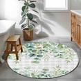 thumbnail image 3 of Eucalyptus Leaves Round Area Rug 3Ft Washable Small Circle Rugs for Kitchen Entryway, Summer Botanical Non-Slip Carpet Floor Mats Indoor Outdoor Carpet Runner Aesthetic Home Decor, 3 of 8