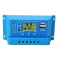 thumbnail image 2 of Régulateur Solaire PWM LCD Paramètre d'Affichage Réglable 2 USB Régulateur Solaire Bleu 12V 24V pour Différents Types de Batteries, 2 of 8