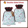 thumbnail image 2 of Rocae Rabbit And Butterfly Print Christmas Drawstring Linen Gift Bag with Drawstrings Treat Bag Goody Present Bags for Christmas Party Favor, 2 of 8