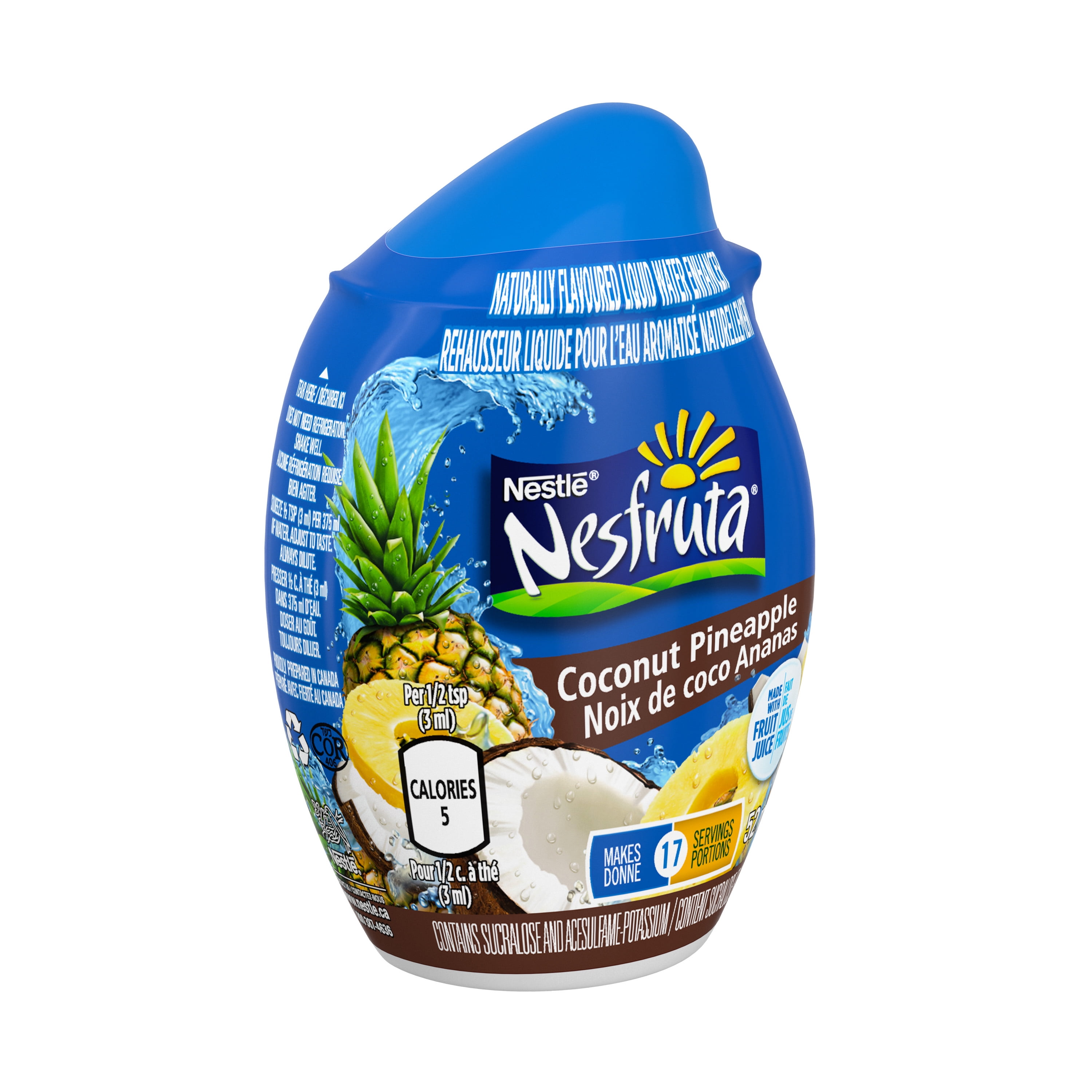 Rehausseur liquide pour l’eau Noix de coco Ananas 52 mL