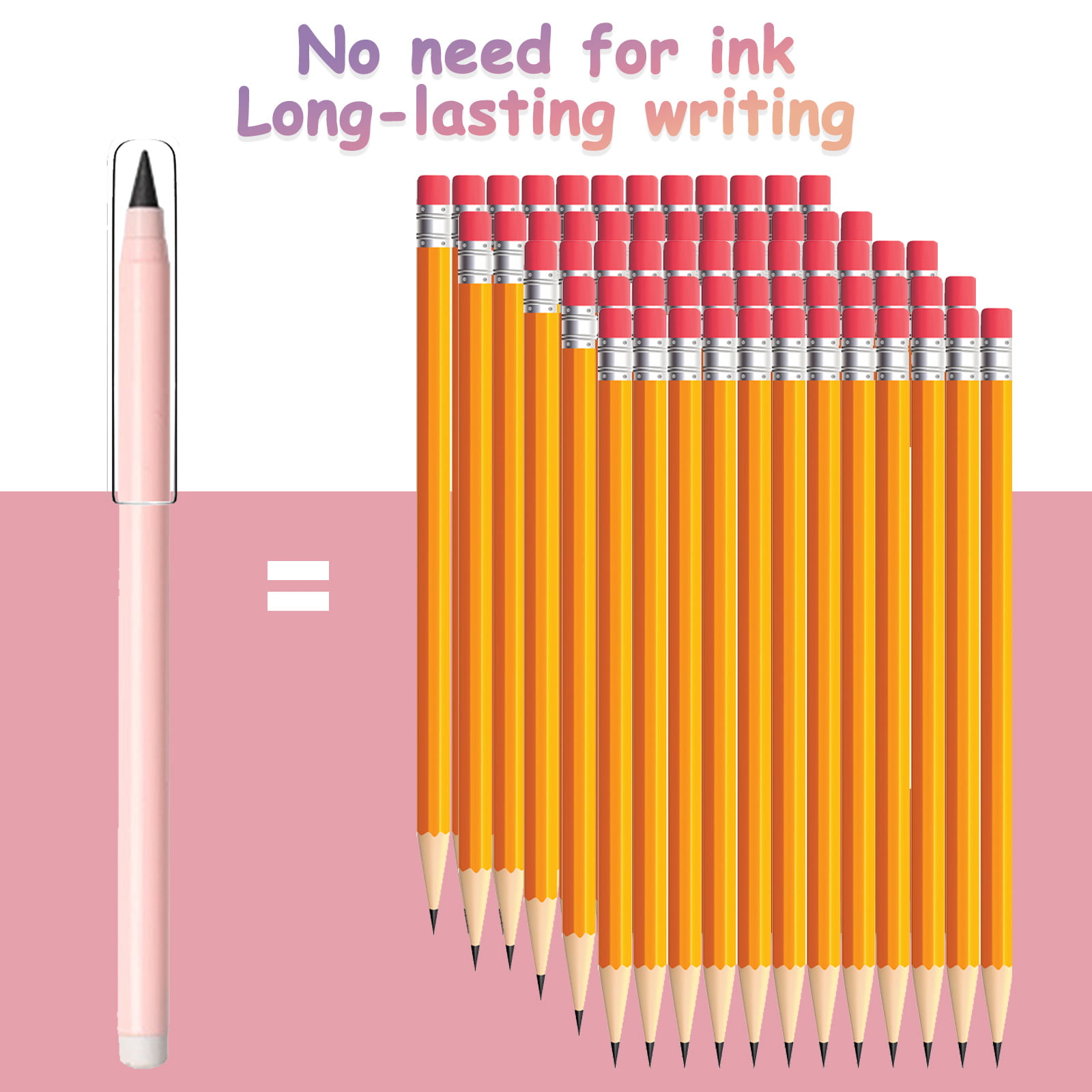 VISITOR Reusable Erasable Writing Pencil, Everlasting Pencil Infinite Pencil,  Infinity Pencil with Eraser, Inkless Magic Pencils