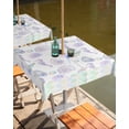 thumbnail image 2 of Outdoor Tablecloth with Umbrella Hole,Rainbow Cute Ocean Seahorse Conch Shell Spillproof Waterproof Table Cloth Zippered Table Covers,Marine Animal Washable Tablecloths for Picnic/Patio, 2 of 6