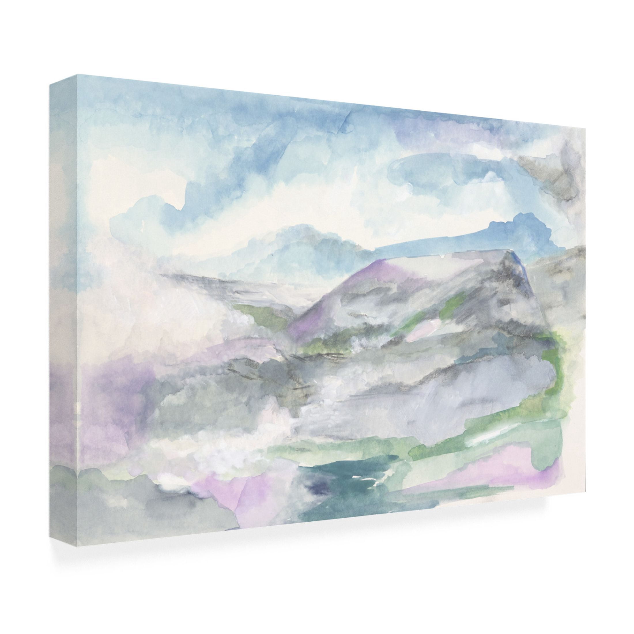 Canvas Wall Art - Ellen Kossoff 'Purple Haze' Wall Art for Living Room, Bedroom, or Office Décor by Trademark Fine Art - 32 x 22 Inches