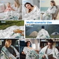 thumbnail image 5 of Summer Palm Trees Cooling Blanket, Lightweight Breathable Summer Throw Blanket with Double Sided Cold Effect, Botanical Tropical Leaves Picnic Beach Blankets Bed Sheet for Hot Sleepers 50"x60", 5 of 8