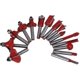 thumbnail image 4 of Juego de brocas de carburo de tungsteno LIUXGMXG 1/4' 15 piezas estuche de madera Rojo, 4 of 5