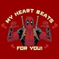 thumbnail image 2 of Men's Marvel Deadpool My Heart Beats For You  Graphic Tee Red X Large, 2 of 5