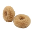 thumbnail image 1 of Trayknick 2Pcs Bright Color Simple Hair Ties Handmade Faux Rabbit Fur Furry Scrunchies Hair Accessories, 1 of 13