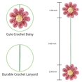 thumbnail image 3 of Cute Crochet Daisy Car Mirror Hanging - Handmade Knitted Flower Rear View Mirror Accessory, Aesthetic Pink Car Decor for Women, 3 of 5