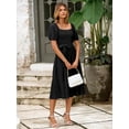 thumbnail image 2 of Vestido BerryGo, verano 2025, casual, midi, negro, XL, mujer, 2 of 7