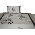 thumbnail image 2 of BabyFad Dinosaur Brown 9 Piece Crib Bedding Set, 2 of 5
