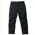 thumbnail image 3 of HOOMEUMY Men's Cargo Pants Cotton Military Outdoor Hiking Work Trousers Straight Leg Multi Pockets Black Large Size Black 38, 3 of 7