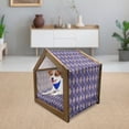 thumbnail image 3 of Plaid Pet House, Rhombic Traditional Tartan with Scottish Cultural Origins Retro Folkloric Revival, Outdoor & Indoor Portable Dog Kennel with Pillow and Cover, 5 Sizes, Multicolor, by Ambesonne, 3 of 5