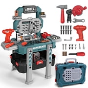 JoyStone 2 in 1 Kids Tool Bench Set,79 PCS Pretend Play Tool Bench for Kids with Tools, Electric… — $44.98 (36% off)