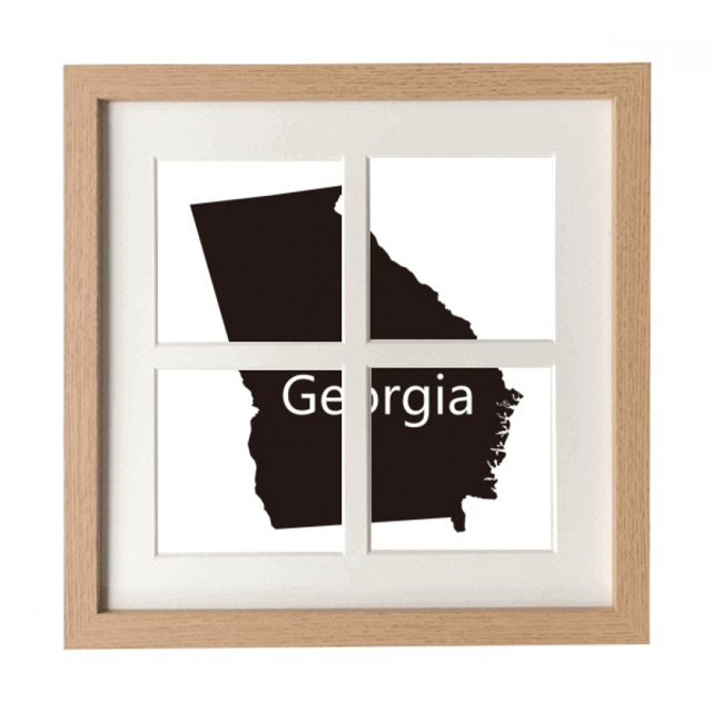 Cadre Contour Carte USA Murale Ou de Table avec 4 Ouvertures pour Photos