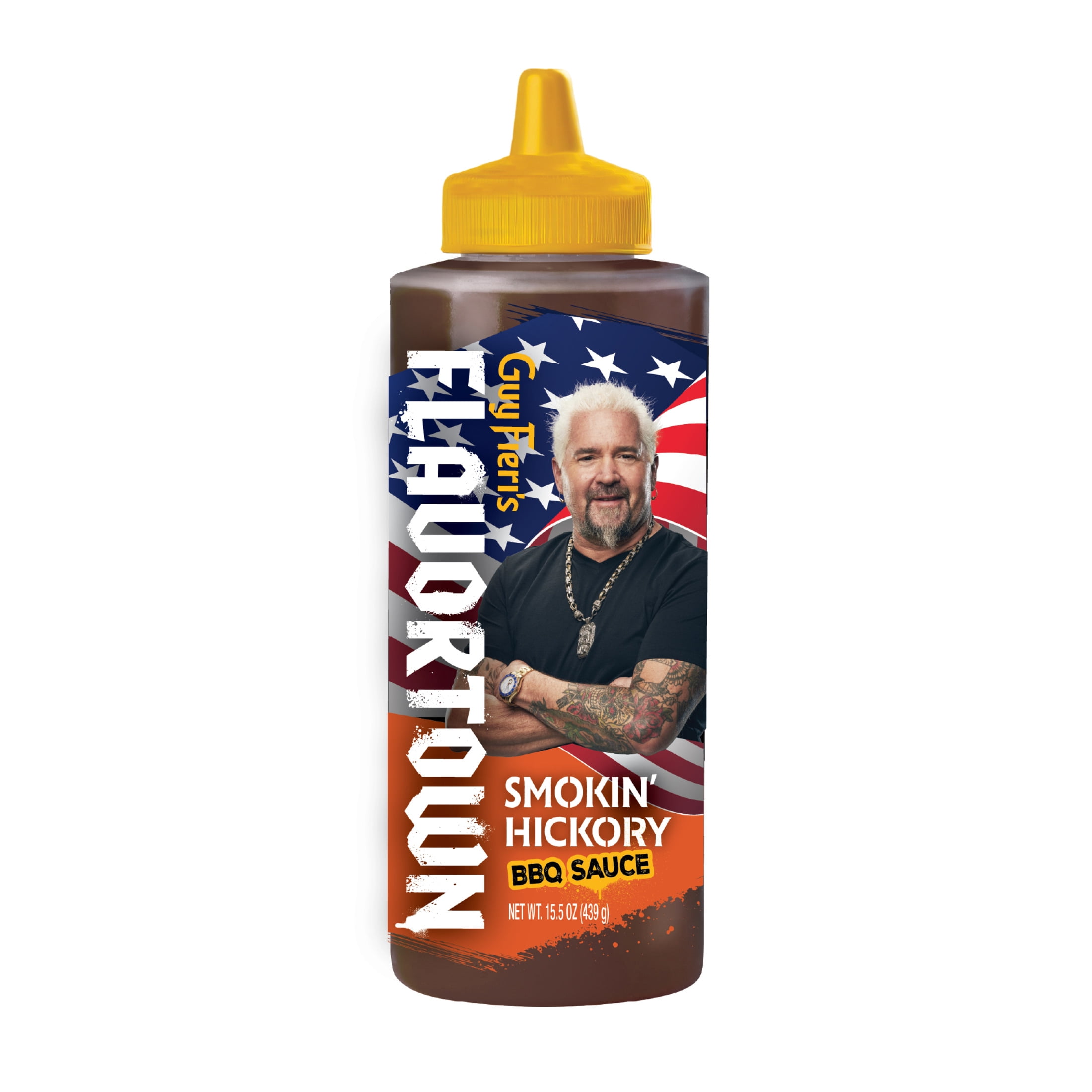 (3 pack) Guy Fieri Flavortown Smokin' Hickory Grilling Sauce, Sweet BBQ Glaze for Brisket Ribs and Pulled Pork, 15.5 oz