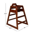 thumbnail image 3 of Yoneston Wooden Baby Feeding High Chair, Double Solid Wood Baby Booster Seat for Eat & Grow Portable High, Walnut Finish, 3 of 10