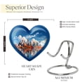 thumbnail image 2 of New York City Oli Painting Human Cremation Urns Small Heart, Mini Urns For Human Ashes Adult Female, Cremation Urns for Human Ashes, Adult Small Heart Urns For Human Ashes Women, Burial Urn - 3 Inch, 2 of 5