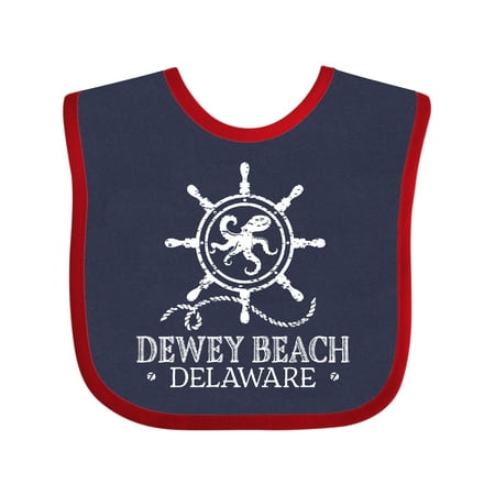 

Inktastic Dewey Beach Delaware Nautical Boys or Girls Baby Bib