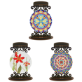 thumbnail image 1 of Portavelas Con Pintura Diamantes Mandala Adornos Aromaterapia, 1 of 7