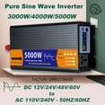 Pure Sine Wave Inverter DC 12V / 24V / 48V / 60V To AC 2000W 3000W ...