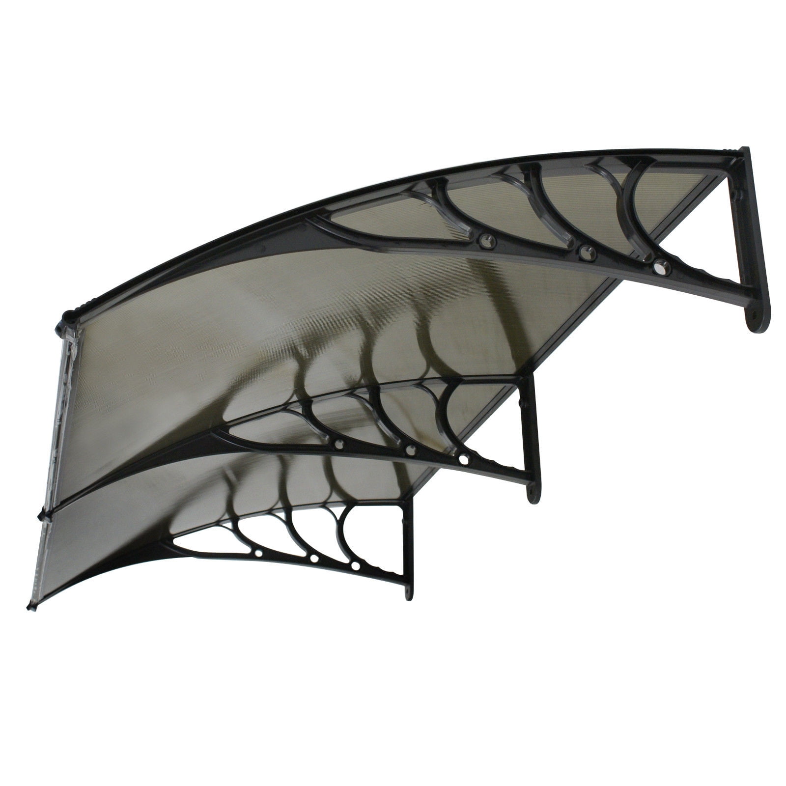 Goujxcy Window Door Awning,39x 39 Window Awning Overhead Door Polycarbonate Cover Front Door Outdoor Patio Canopy Sun Shetter,UV,Rain Snow Protection Hollow Sheet