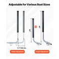 thumbnail image 3 of VEVOR Boat Trailer Guides, 40 in/48 in Height Guide Poles, 2PCS High-Hardness Steel Trailer Guide-Ons, Adjustable Guide Poles with PVC Pipes, for Ski Boats, Compact Fishing Boats, Small Sailboat, 3 of 9