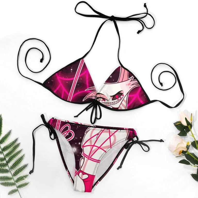 Angel Dust Dance Hazbin Hotel Women Bikini Set Sexy Two Angel Dust Dance Hazbin Hotel Women Bikini Set Sexy Two