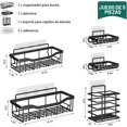 thumbnail image 2 of Estantes de Regadera con Adhesivos, Jabonera, Cesta Organizadora a Prueba de óxido, Sin Taladrar, Estante de Almacenamiento (Negro), 2 of 4