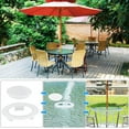 BUZIFU 2pcs 2 Inch Patio Table Umbrella Hole Ring and Cap Set Plastic