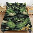 thumbnail image 6 of Hulk 3 Piece Bedding Set Cartoon Comforter Set Cute Duvet Cover Sets Super Soft Aldult Bedding Set Kids Bedroom Gifts,1 Duvet Cover with 2 Pillowcases 102"x90", 6 of 8