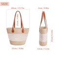 thumbnail image 3 of PULLIMORE Women's Straw Lace Beach Tote Bag, Large Summer Boho Woven Bags Shoulder Purse Handbags for Vacation, White, 3 of 8
